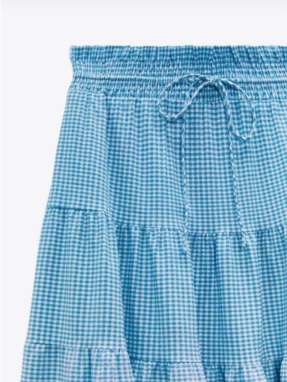 ZARA TIERED PLAID SKIRT SIZE XS NWT - Picture 6 of 7